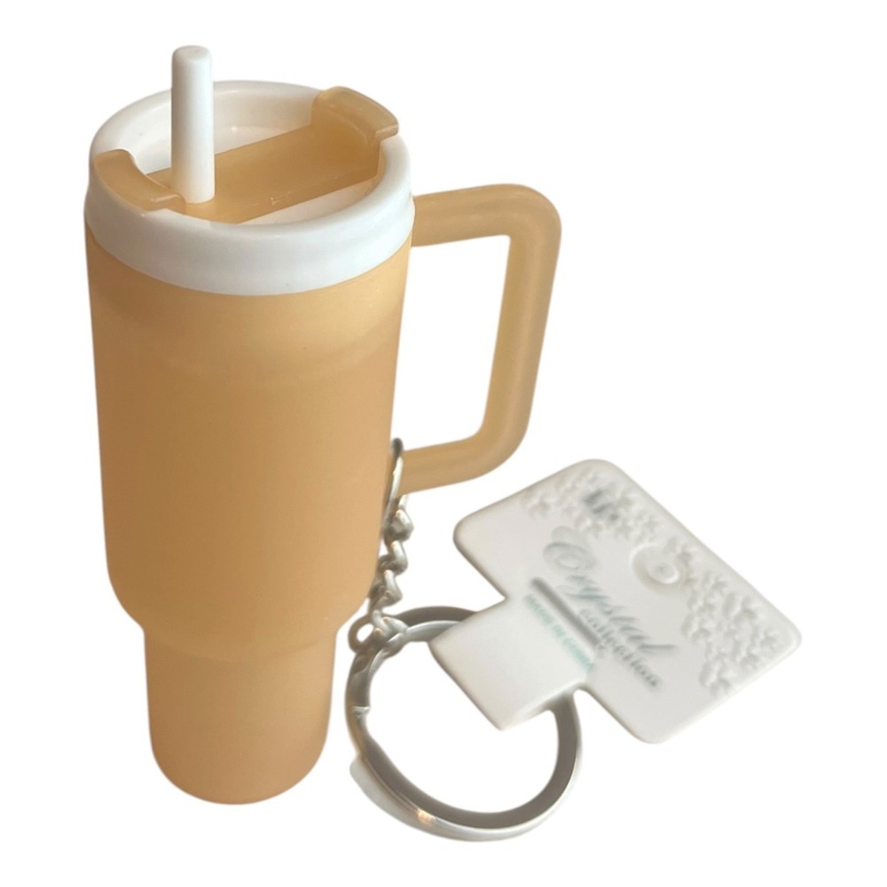 Crystal Collection Key Chain Women's Orange 3.25" Stanley Style Tumbler Cup